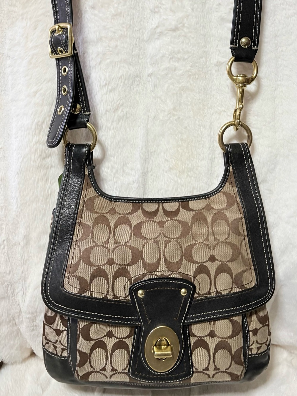 Coach 65th anniversary signature hippie/saddlebag.